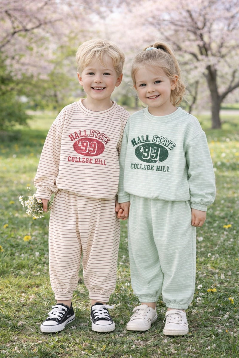 Made Blue - Korean Children Fashion - #minifashionista - 99 Ribbed Set - 7