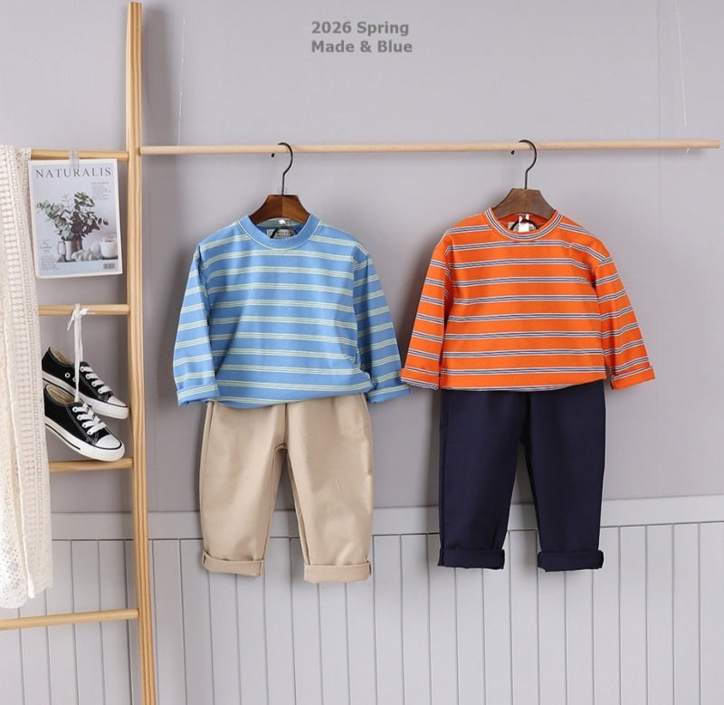 Made Blue - Korean Children Fashion - #minifashionista - Merry Stripe Tee - 5