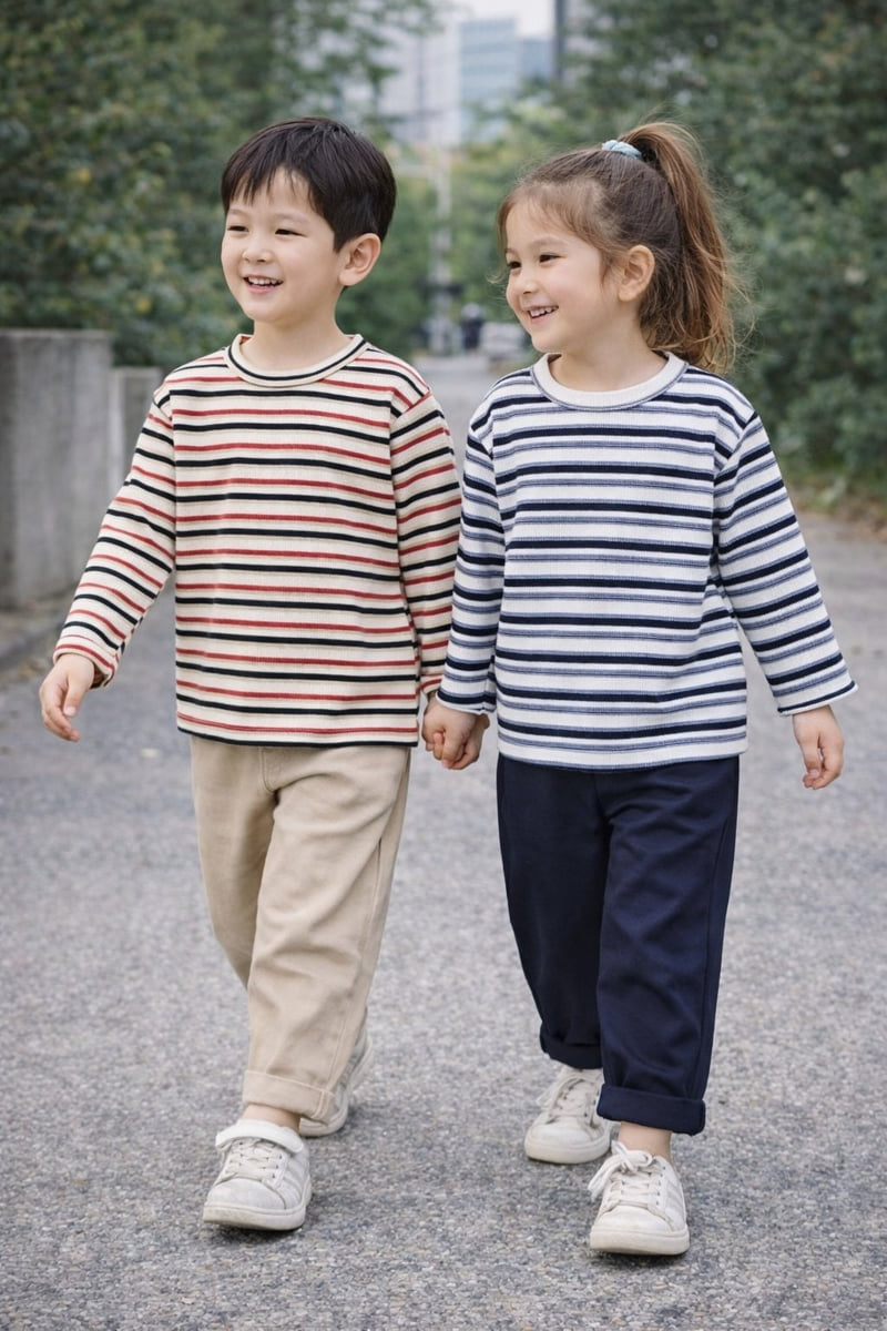 Made Blue - Korean Children Fashion - #stylishchildhood - Kling Stripe Tee - 8