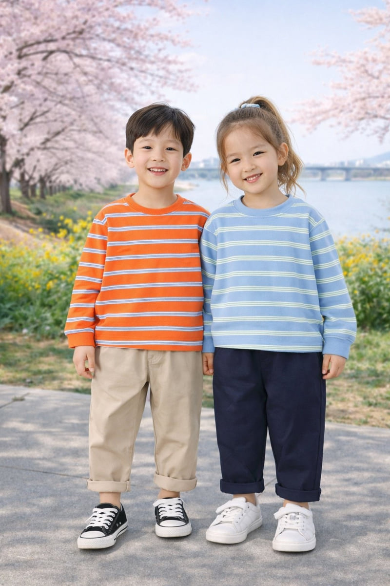Made Blue - Korean Children Fashion - #todddlerfashion - Merry Stripe Tee - 7