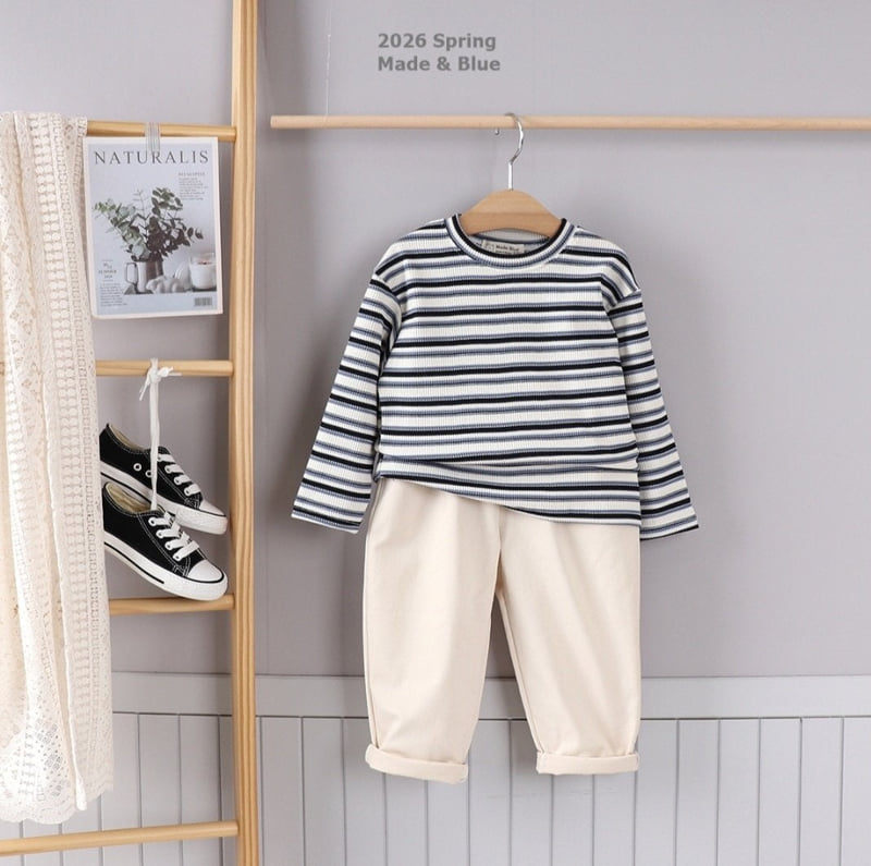 Made Blue - Korean Children Fashion - #toddlerclothing - Kling Stripe Tee - 7