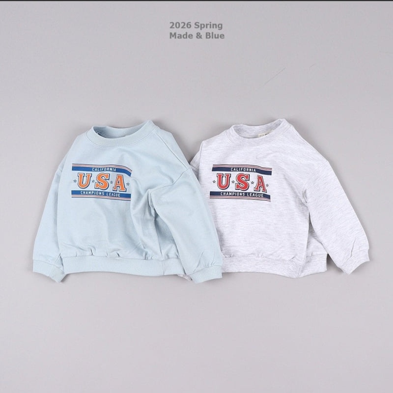 Made Blue - Korean Children Fashion - #toddlerclothing - USA Tee - 5