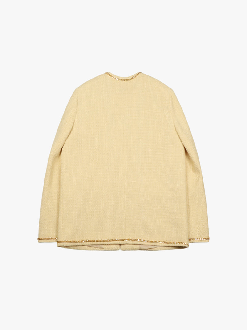 Made - Korean Women Fashion - #pursuepretty - Corn Tweed Jacket - 9