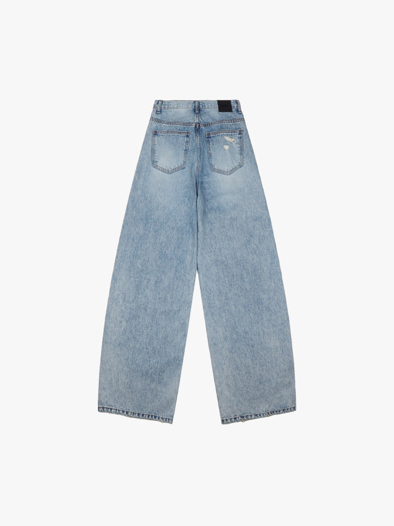 Made - Korean Women Fashion - #vintagekidsstyle - Dist Denim Pants - 4
