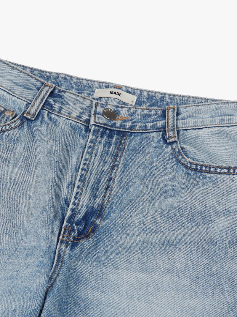 Made - Korean Women Fashion - #restrostyle - Dist Denim Pants - 5