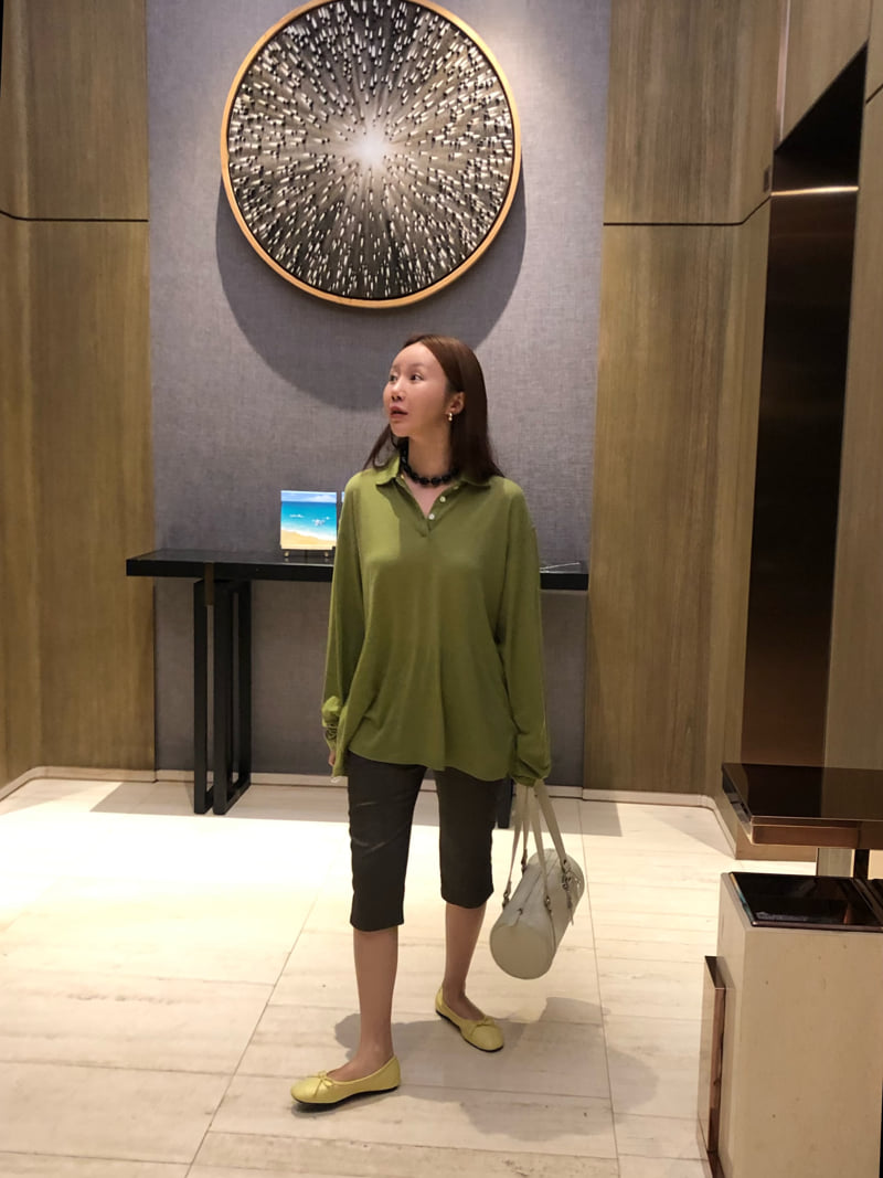 Made - Korean Women Fashion - #vintageinspired - Nothing Collar Tee