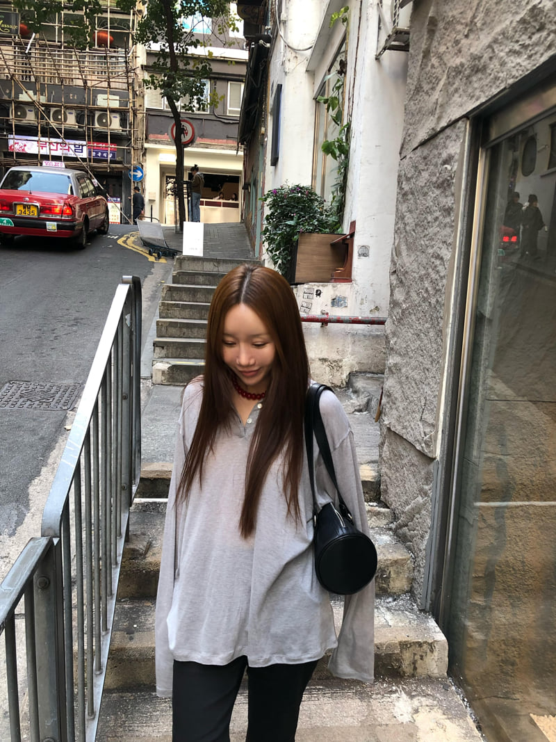 Made - Korean Women Fashion - #vintagekidsstyle - Nothing Collar Tee - 2