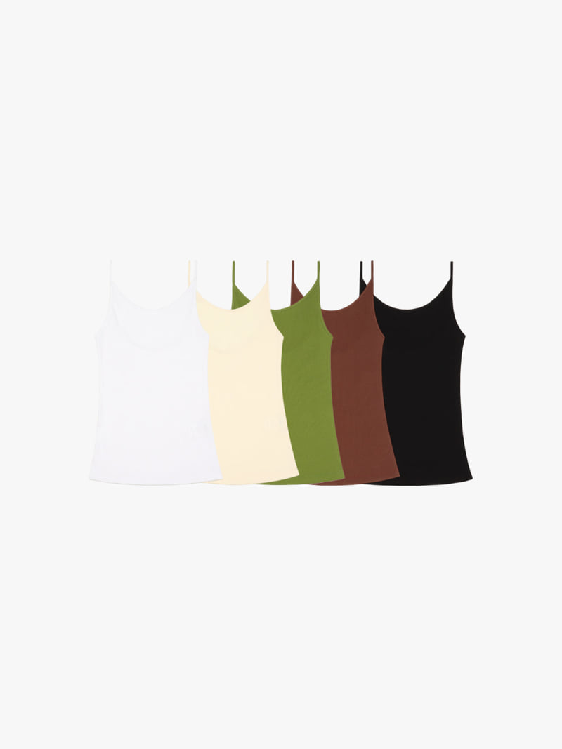 Made - Korean Women Fashion - #womensfashion - Slim Sleeveless Tee - 11