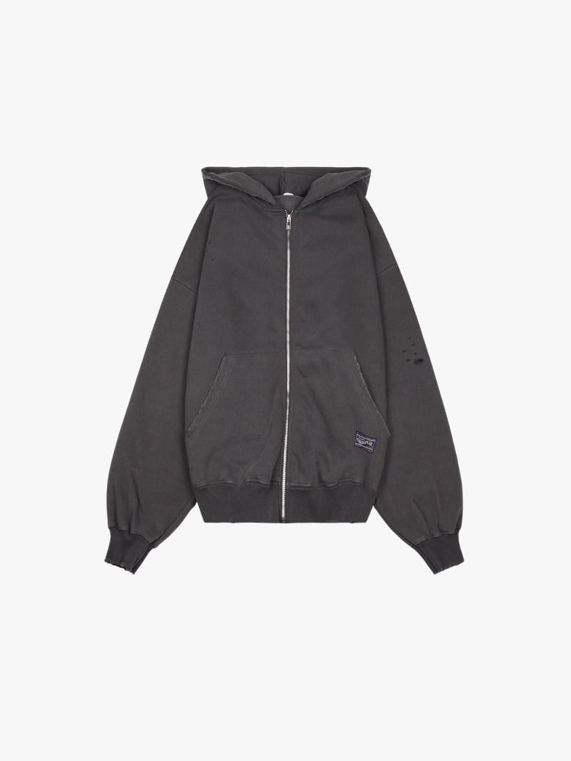 Made - Korean Women Fashion - #womensfashion - Patch Hood Zip-up - 7