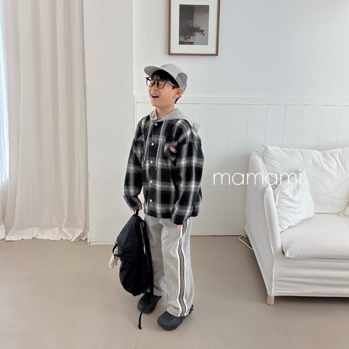 Mamami - Korean Children Fashion - #childrensboutique - Spring Check Hooded Jumper - 3