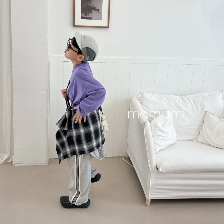 Mamami - Korean Children Fashion - #designkidswear - Back Line Tape Tee - 5