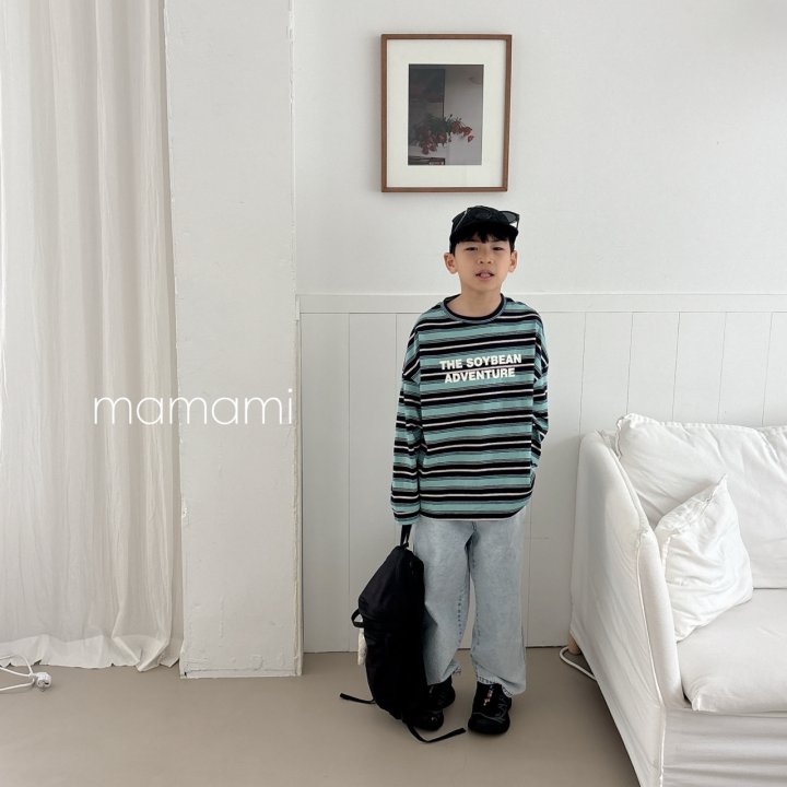 Mamami - Korean Children Fashion - #kidsshorts - The Multi Stripe Tee - 12