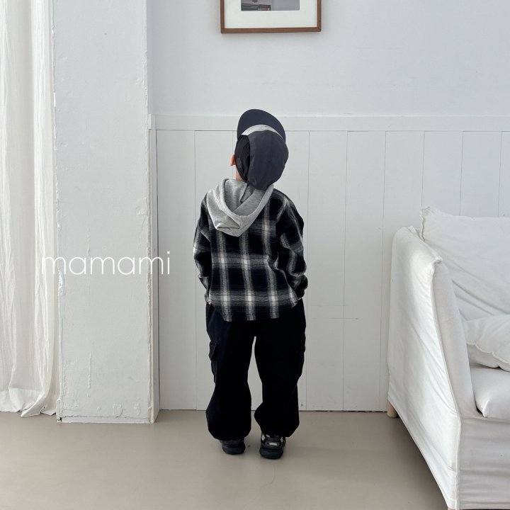 Mamami - Korean Children Fashion - #kidsshorts - Spring Check Hooded Jumper - 7