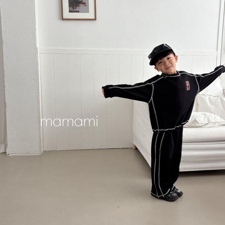 Mamami - Korean Children Fashion - #kidsshorts - Stitch Track Pants - 5