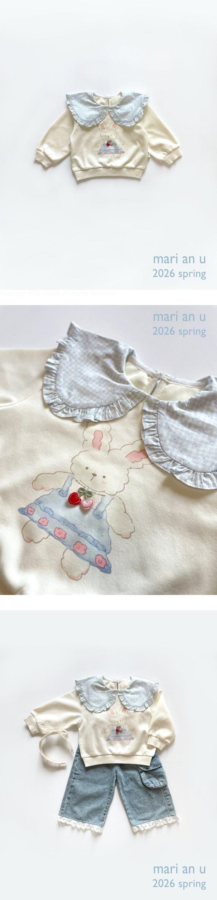 Mari An U - Korean Children Fashion - #minifashionista - Collar Sweatshirt