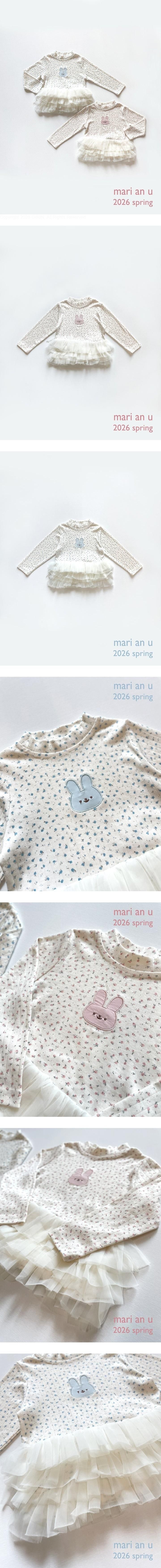 Mari An U - Korean Children Fashion - #prettylittlegirls - Rabbit Frill Long Tee