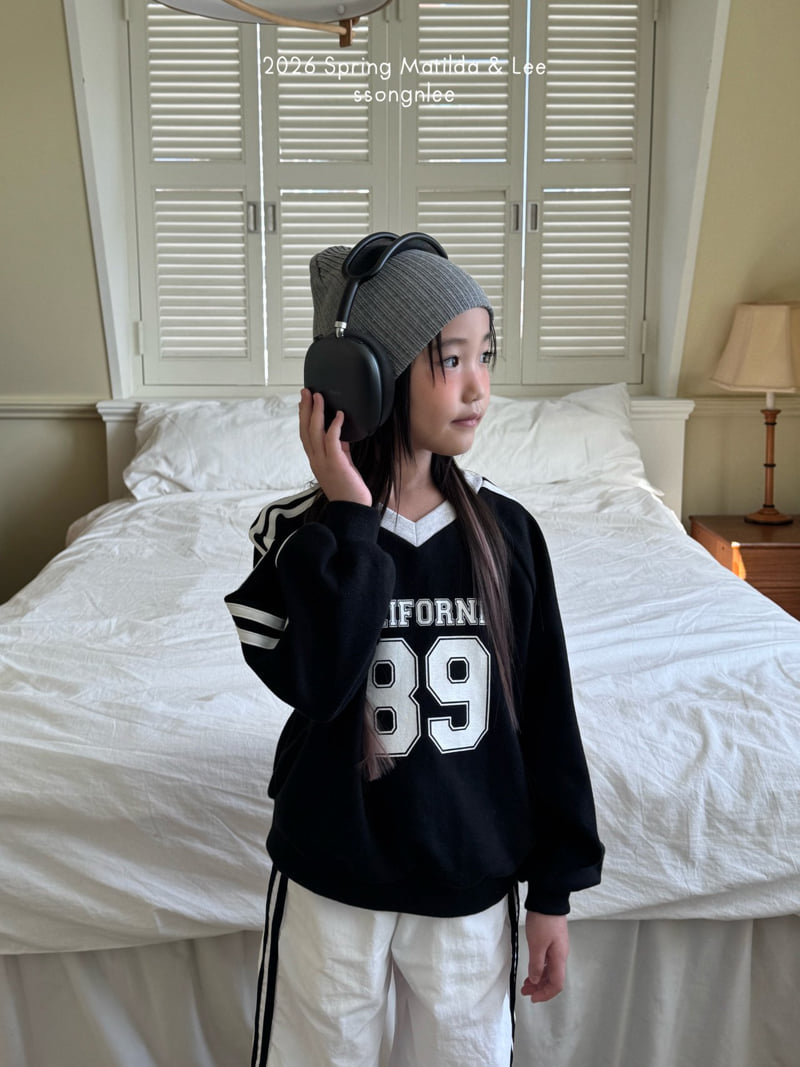 Matilda & Lee - Korean Children Fashion - #Kfashion4kids - V-Neck Double Stripe Sweatshirt - 8