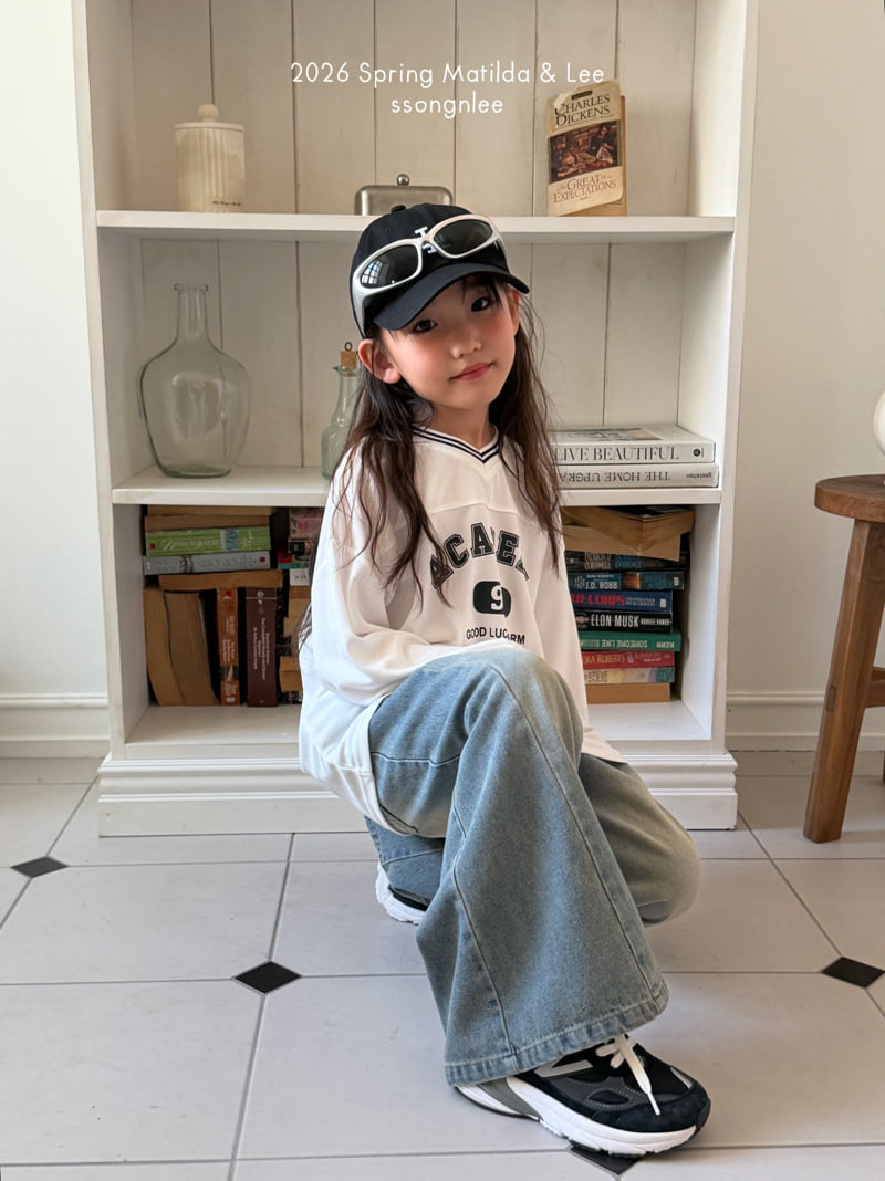 Matilda & Lee - Korean Children Fashion - #Kfashion4kids - Maxi Wide Denim Pants - 6