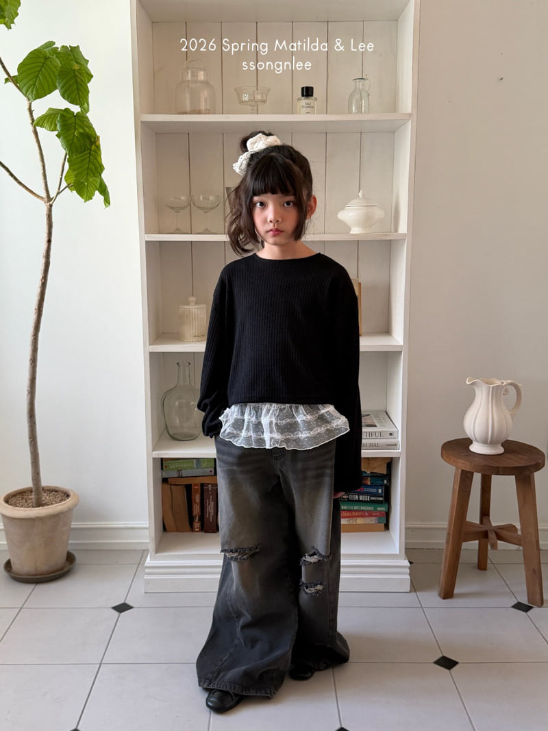 Matilda & Lee - Korean Children Fashion - #Kfashion4kids - Distressed Vintage Denim Pants - 3