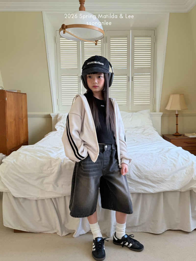 Matilda & Lee - Korean Children Fashion - #childofig - Maxi Bermuda Denim Pants - 6