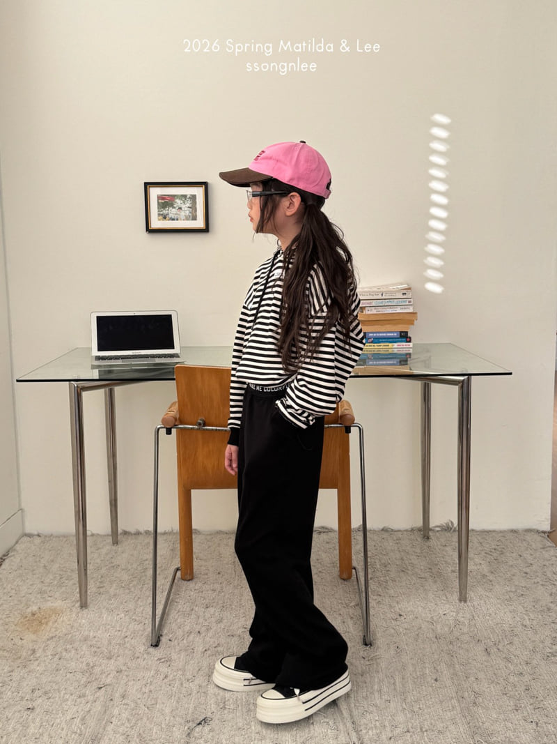 Matilda & Lee - Korean Children Fashion - #childofig - Striped Crop Hoodie - 6