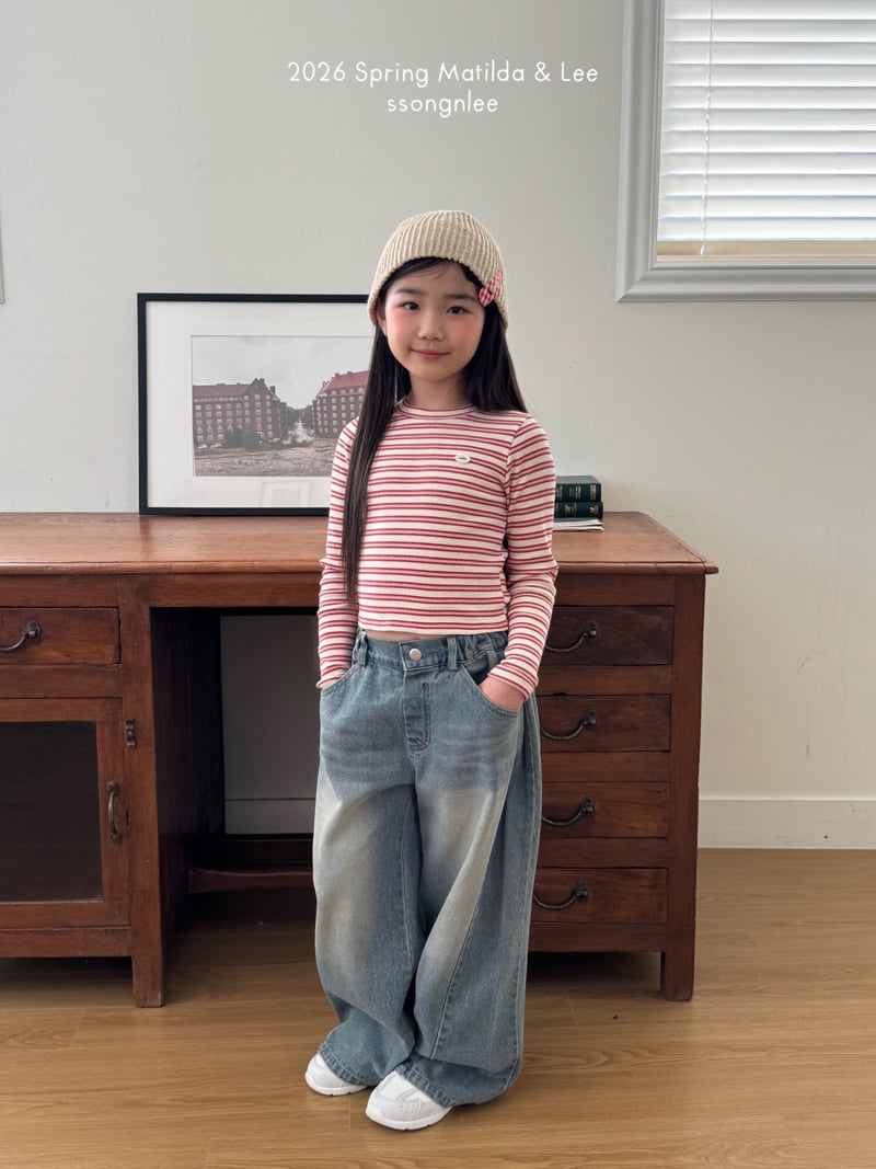 Matilda & Lee - Korean Children Fashion - #childofig - Pudding Stripe Rib Tee - 10