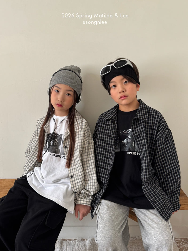 Matilda & Lee - Korean Children Fashion - #childofig - Seersucker Check Shirt - 7