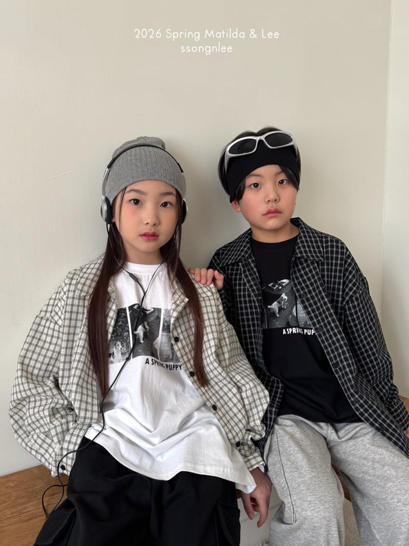 Matilda & Lee - Korean Children Fashion - #childofig - Seersucker Check Shirt - 8