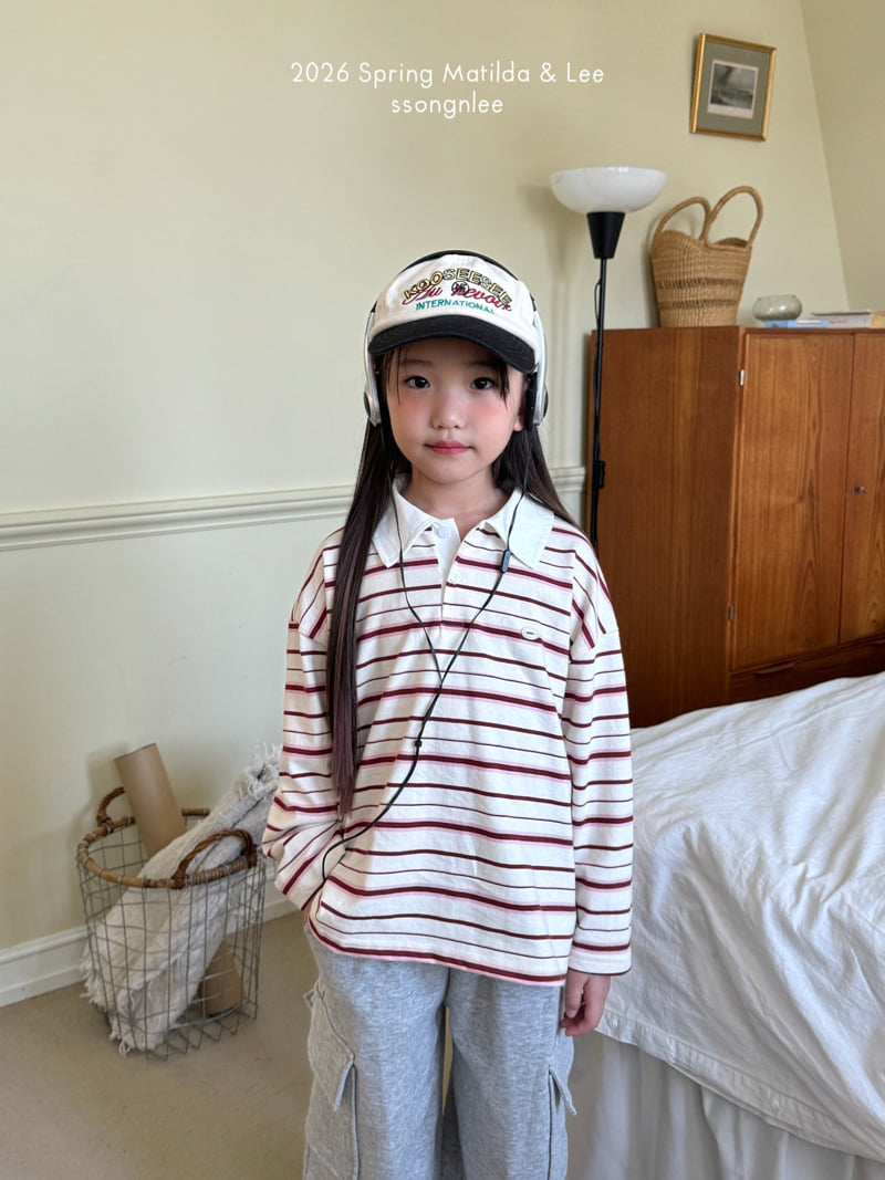 Matilda & Lee - Korean Children Fashion - #childrensboutique - Weekend Stripe Collar Tee - 10