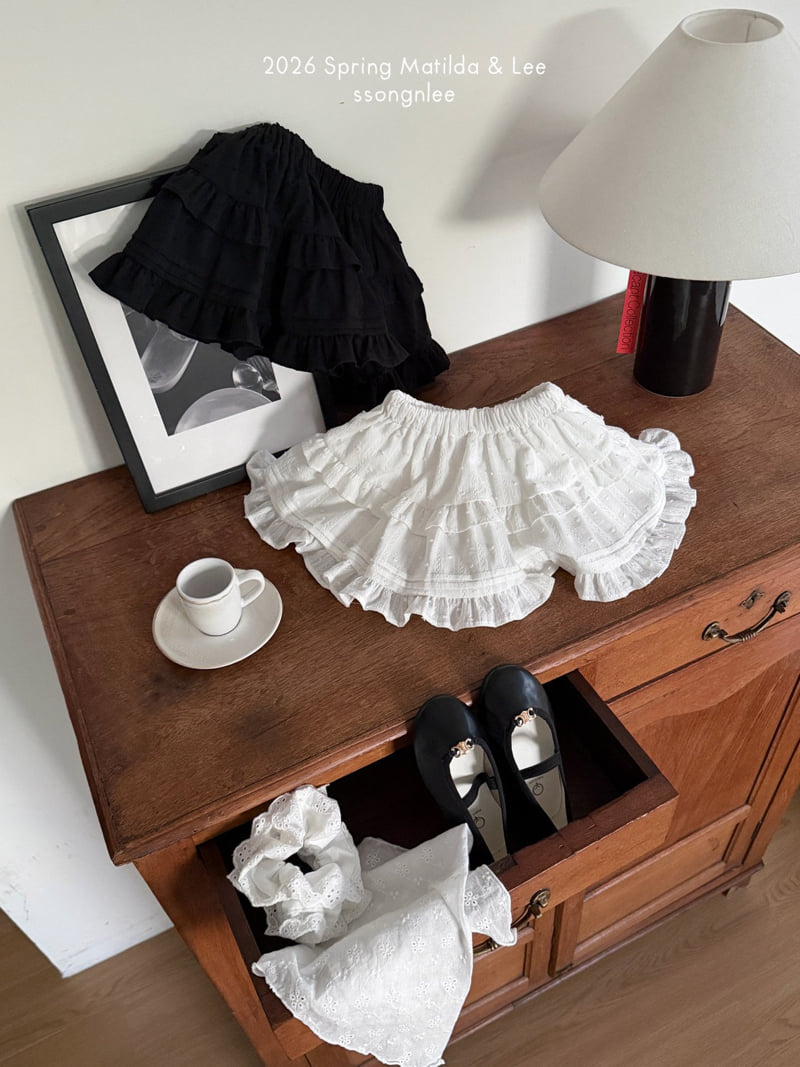 Matilda & Lee - Korean Children Fashion - #childrensboutique - Eyelet Lace Skirt