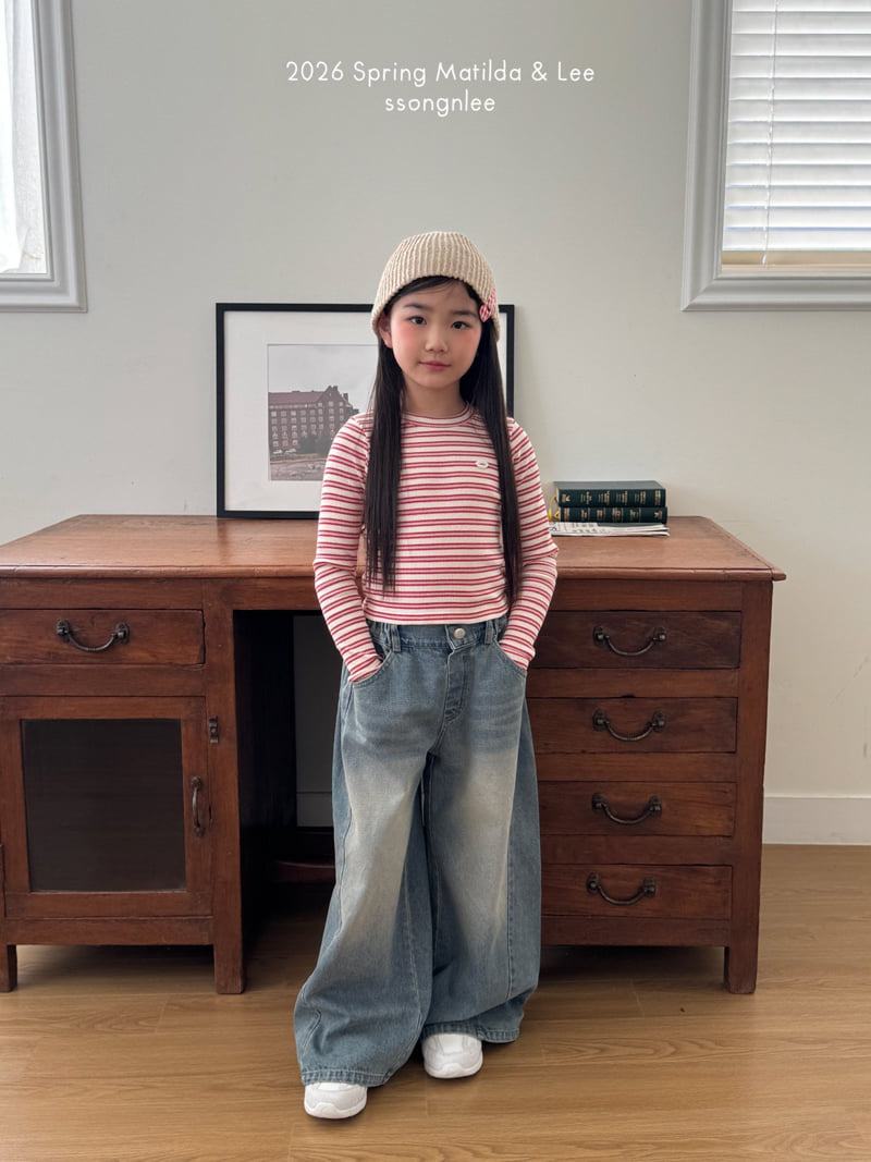 Matilda & Lee - Korean Children Fashion - #childrensboutique - Pudding Stripe Rib Tee - 11