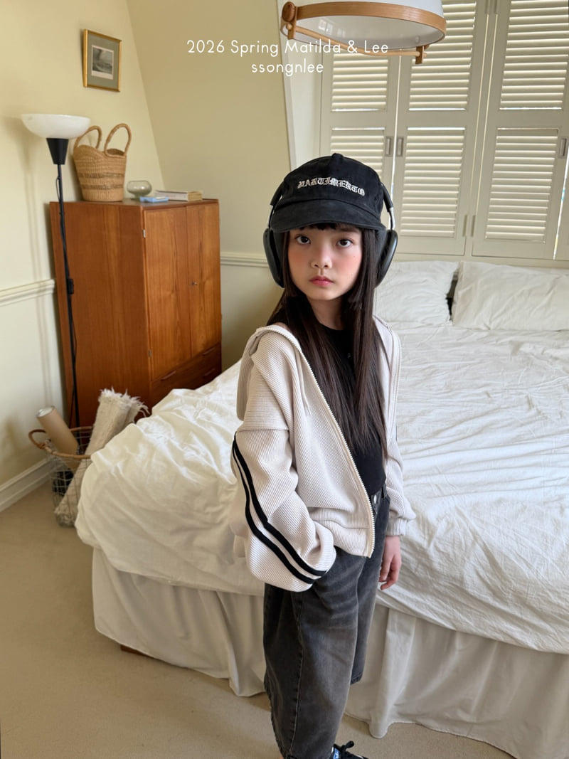 Matilda & Lee - Korean Children Fashion - #childrensboutique - Two-Way Line Hood Zip-Up - 12