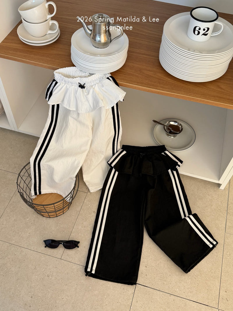 Matilda & Lee - Korean Children Fashion - #childrensboutique - Ruffle String Track Pants