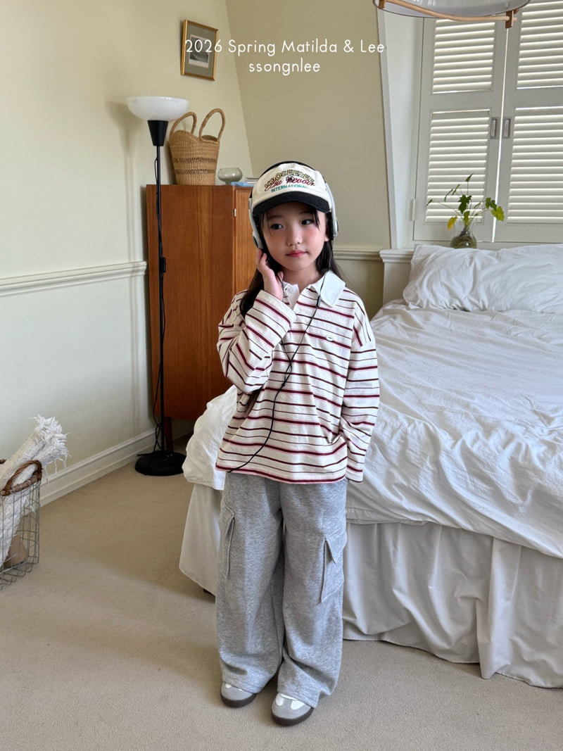 Matilda & Lee - Korean Children Fashion - #designkidswear - Weekend Stripe Collar Tee - 11