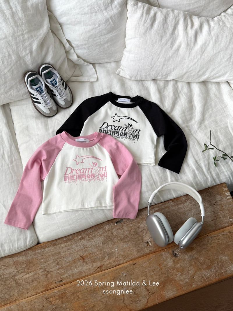 Matilda & Lee - Korean Children Fashion - #designkidswear - Dream Crop Raglan Tee