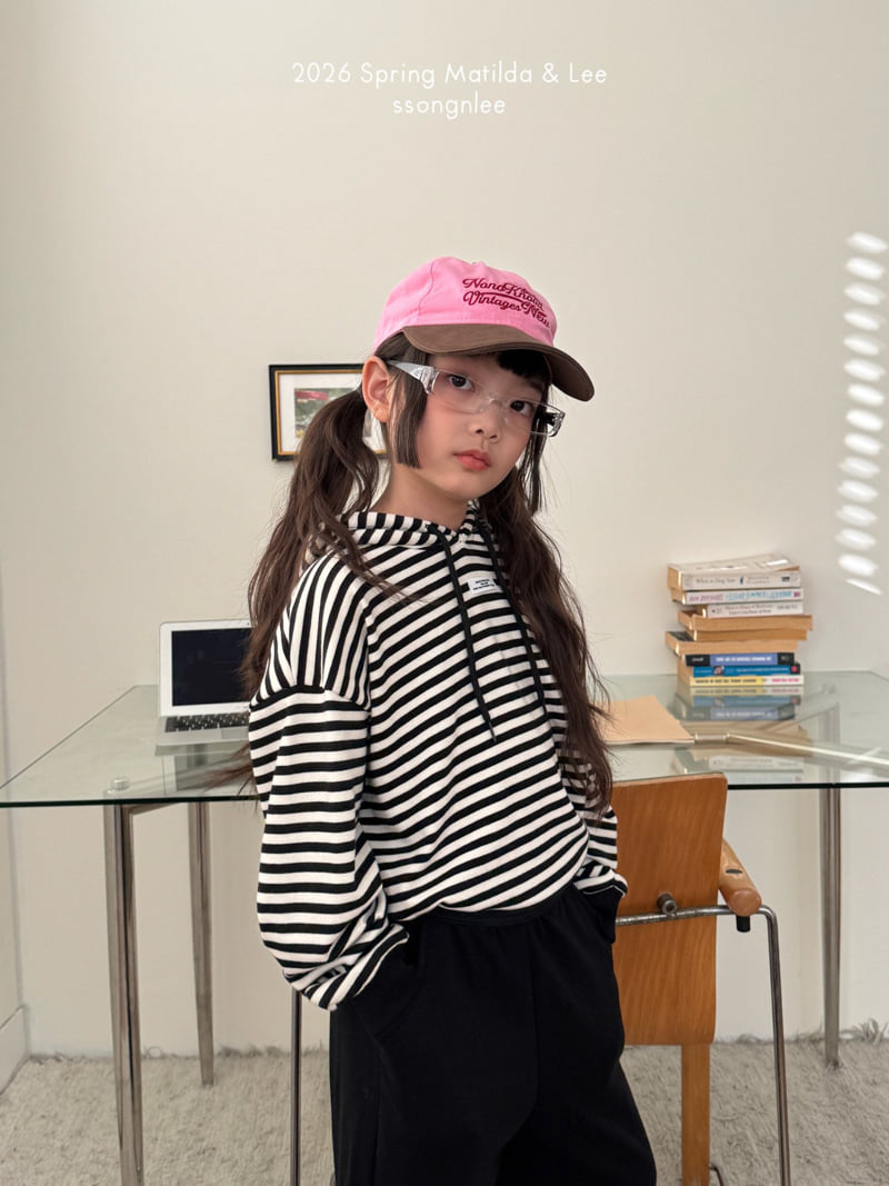 Matilda & Lee - Korean Children Fashion - #designkidswear - Striped Crop Hoodie - 8