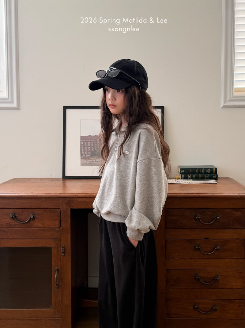 Matilda & Lee - Korean Children Fashion - #childrensboutique - Half-Zip Sweatshirt - 4