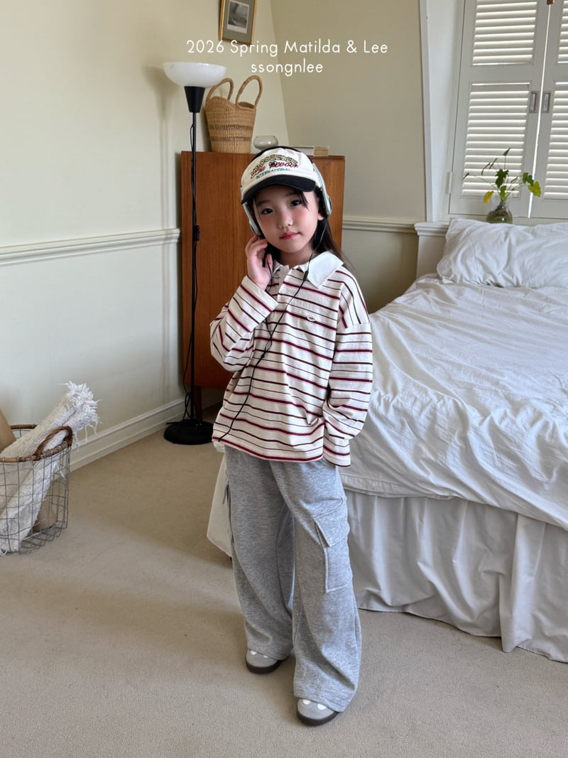 Matilda & Lee - Korean Children Fashion - #discoveringself - Weekend Stripe Collar Tee - 12