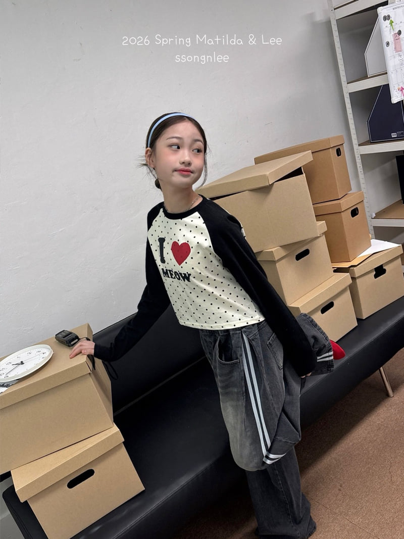 Matilda & Lee - Korean Children Fashion - #discoveringself - Meow Dot Raglan Tee - 7