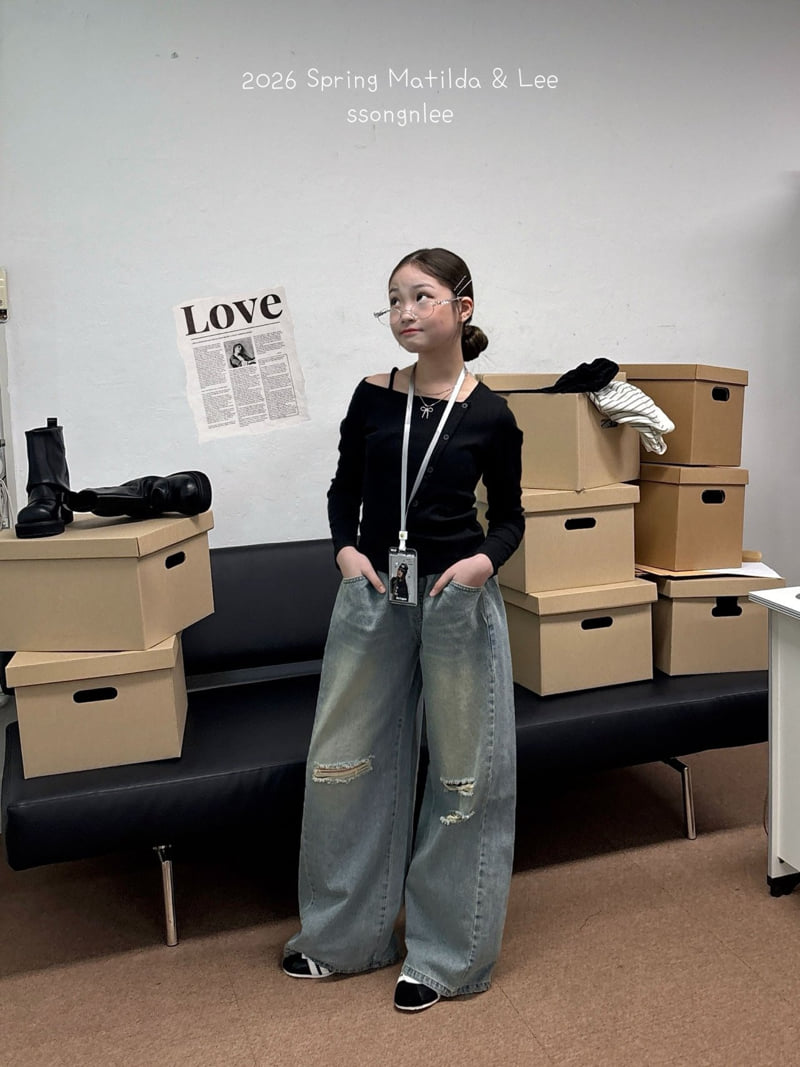 Matilda & Lee - Korean Children Fashion - #discoveringself - Soft Asymmetric Rib Tee - 11