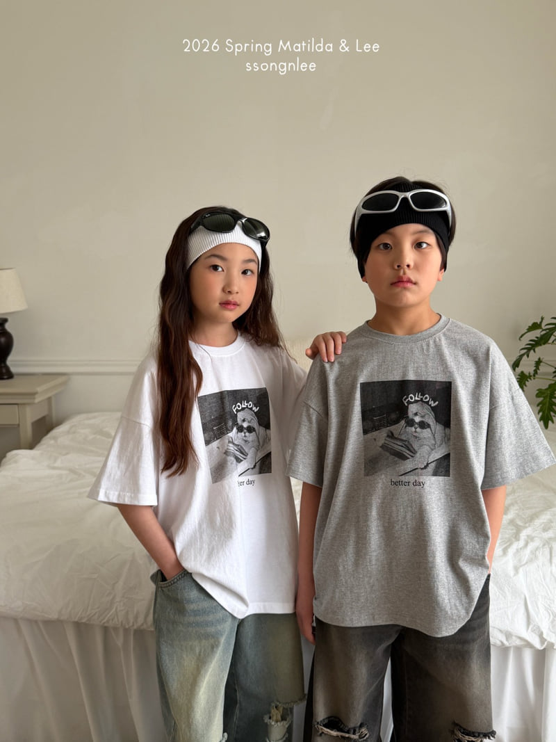 Matilda & Lee - Korean Children Fashion - #designkidswear - Follow Cat Short Sleeve Tee - 4