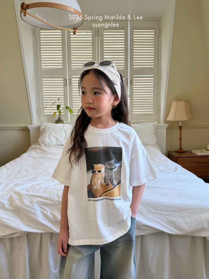 Matilda & Lee - Korean Children Fashion - #discoveringself - Sunglasses Cat Short Sleeve Tee - 8