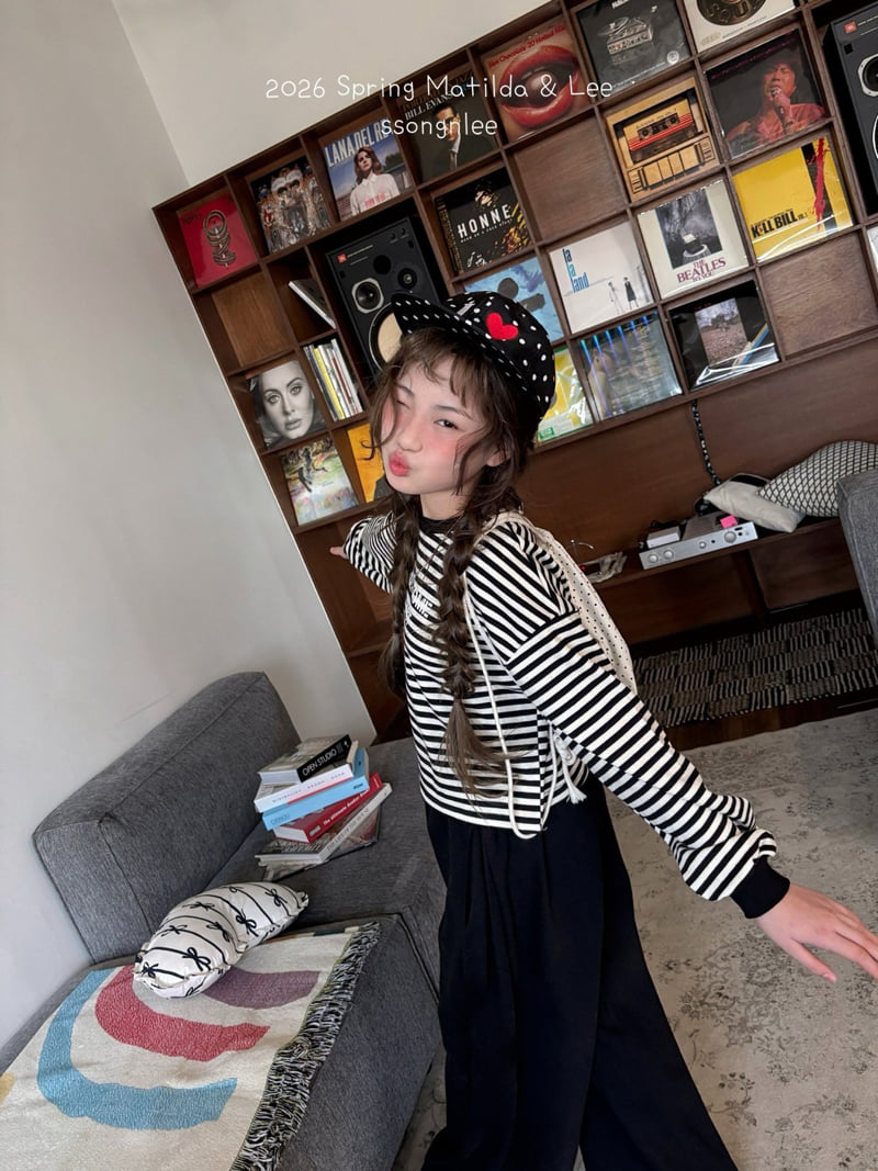 Matilda & Lee - Korean Children Fashion - #fashionkids - Striped Crop Sweatshirt - 8