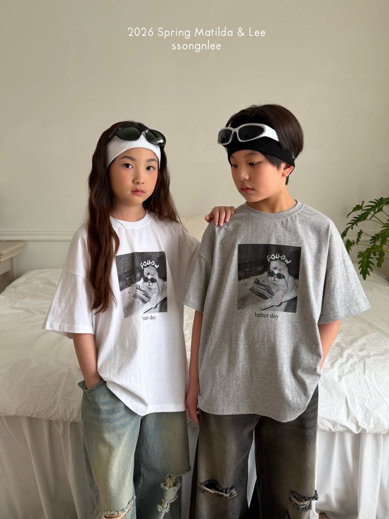 Matilda & Lee - Korean Children Fashion - #fashionkids - Follow Cat Short Sleeve Tee - 5