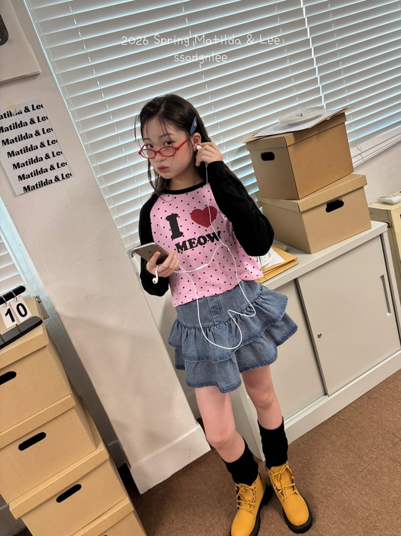 Matilda & Lee - Korean Children Fashion - #kidsshorts - Meow Dot Raglan Tee - 9