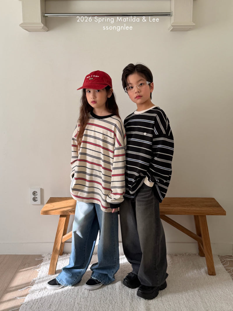 Matilda & Lee - Korean Children Fashion - #kidsshorts - Multi Stripe Tee - 6