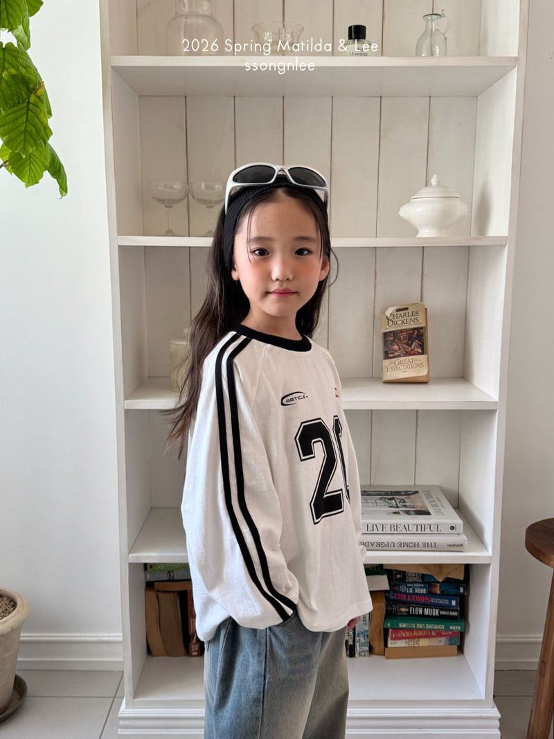 Matilda & Lee - Korean Children Fashion - #kidsshorts - 26 Double Stripe Raglan Tee - 12