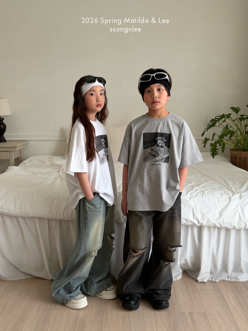 Matilda & Lee - Korean Children Fashion - #kidsshorts - Follow Cat Short Sleeve Tee - 6