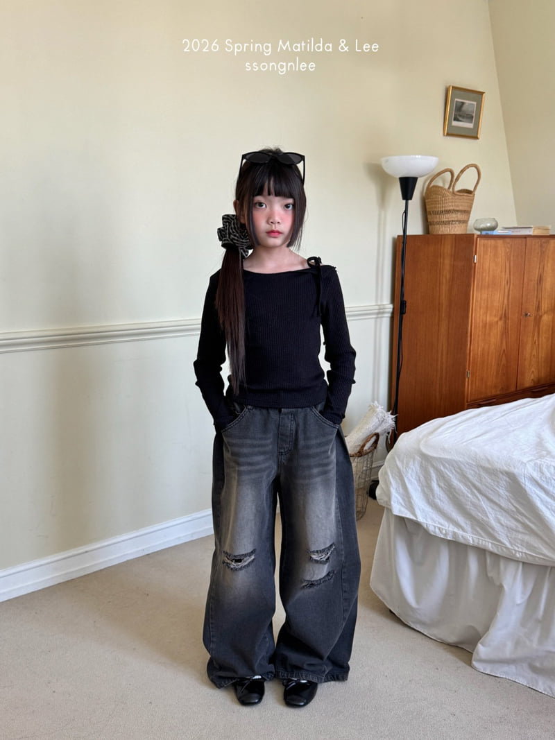 Matilda & Lee - Korean Children Fashion - #kidsshorts - Strap Slit Tee - 3