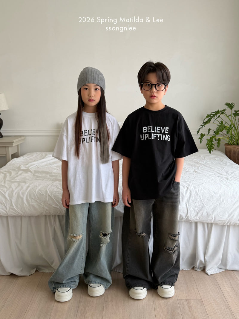 Matilda & Lee - Korean Children Fashion - #kidsstore - Believe Short Sleeve Tee - 12